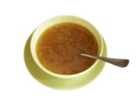 Vifon Ireland Instant Noodles Soup Ramen & More Savory Asian-style broth in a bowl with spoon – rich umami base perfect for ramen, pho, and instant noodle soups.